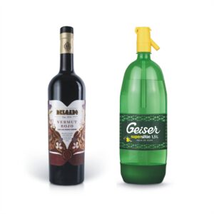 Botella 75cl Vermut Rojo Delgado + Sifón Geiser