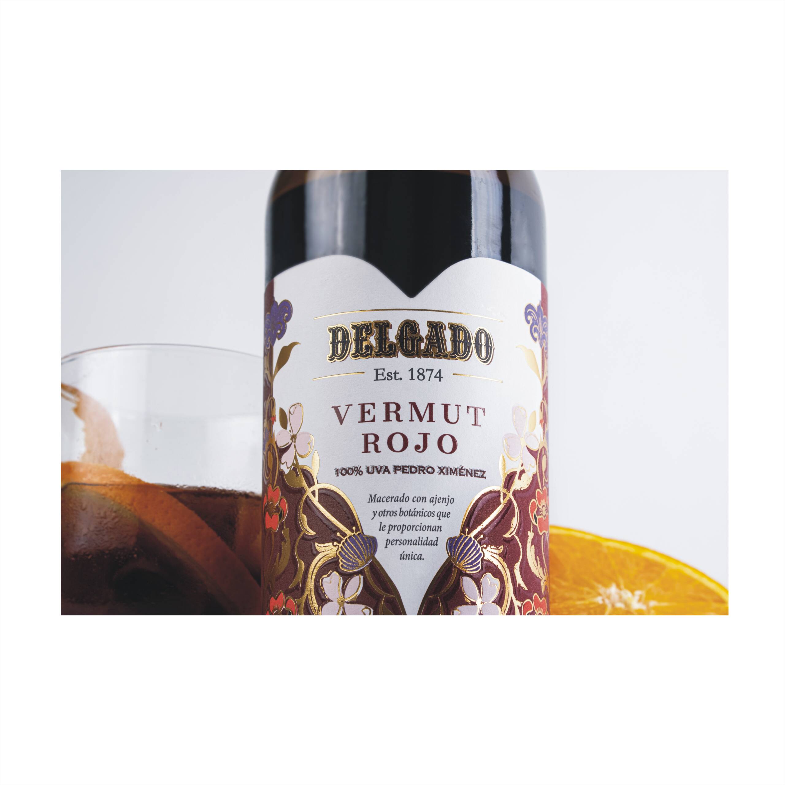 Botella 75cl Vermut Rojo Delgado + Sifón Geiser - Imagen 3
