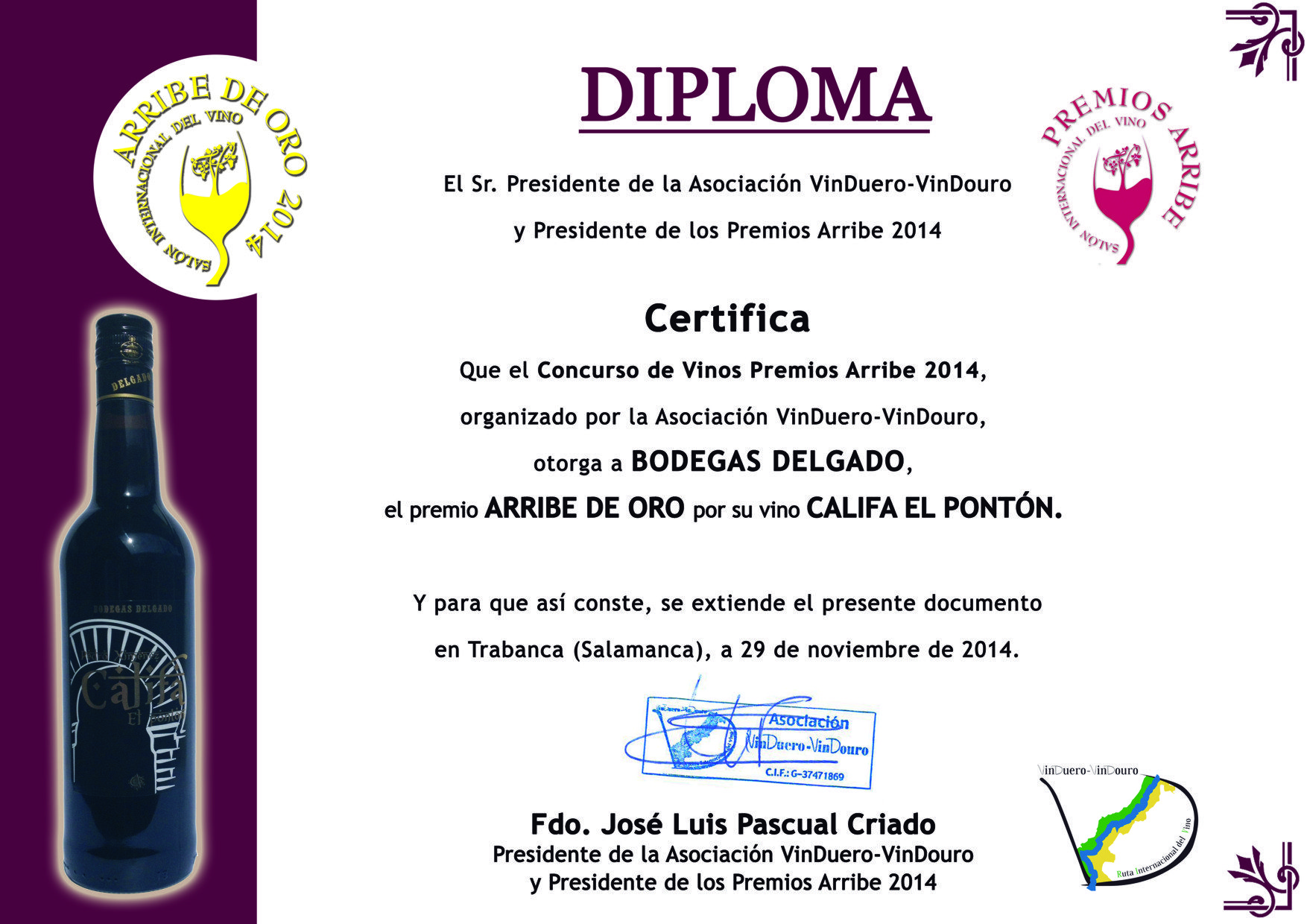 Botella 75cl VINO DULCE P.X. CALIFA - Imagen 4